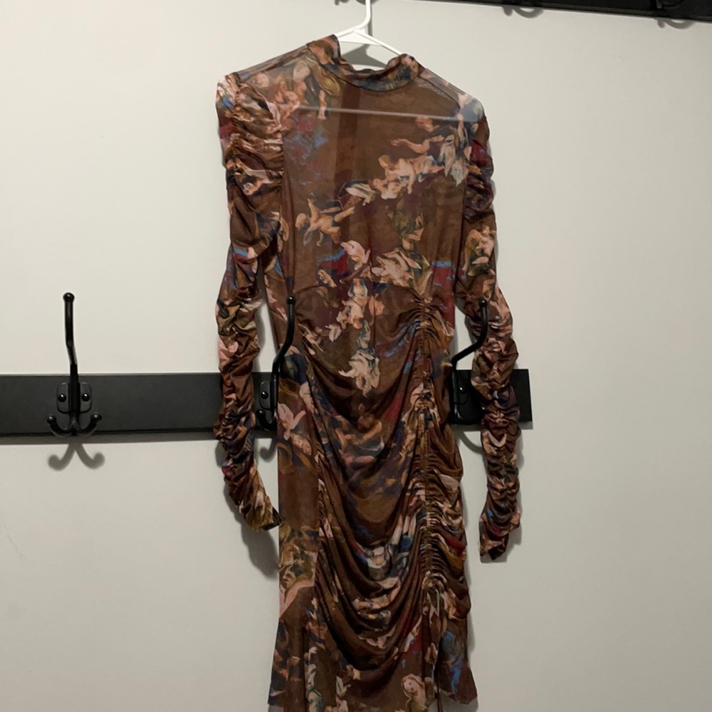 Mesh Scrunched MultiPrint Midi